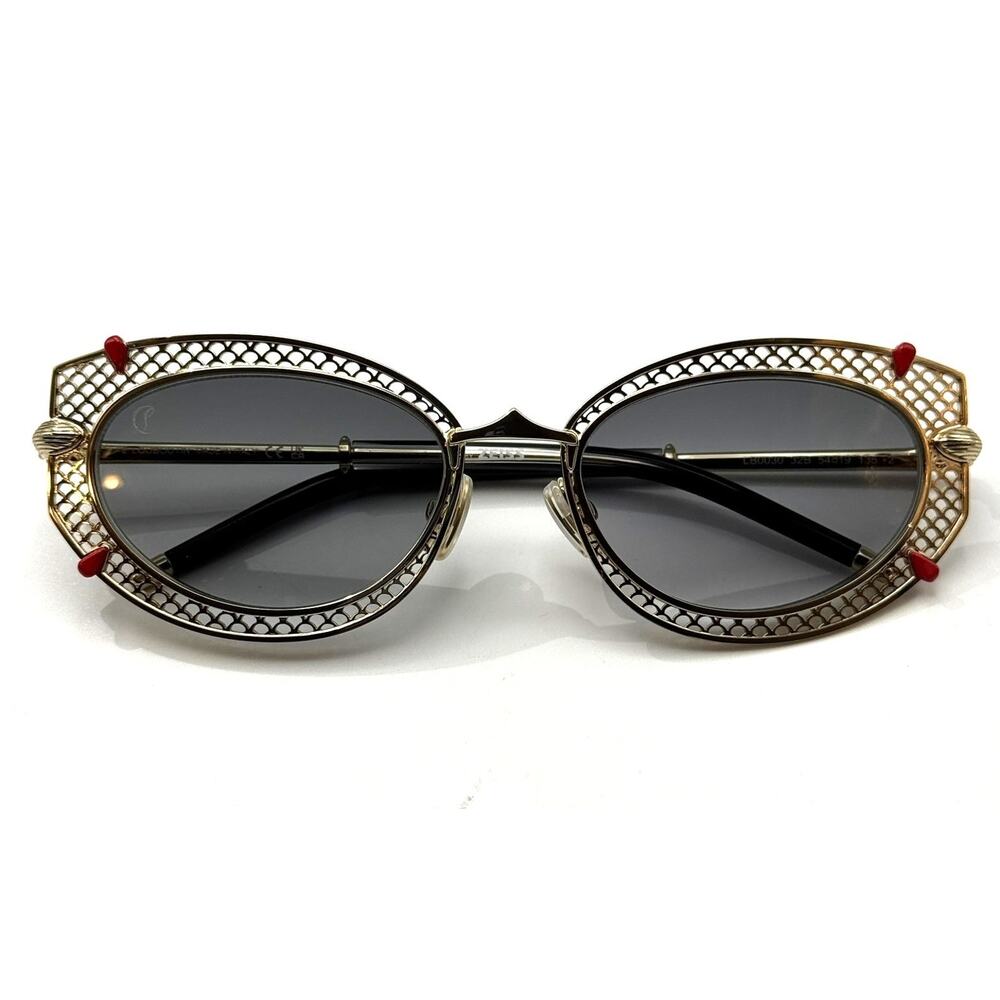 Christian Louboutin Sunglasses Dolly LB0030 32B Gold Frame Smoke Lens 54mm New